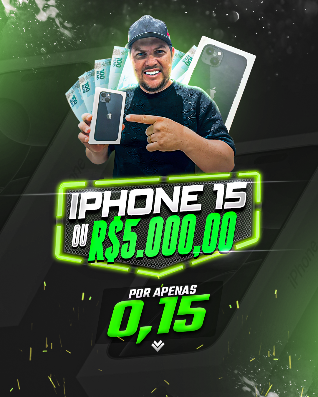 IPHONE 15 OU 5K NO PIX NA HORA